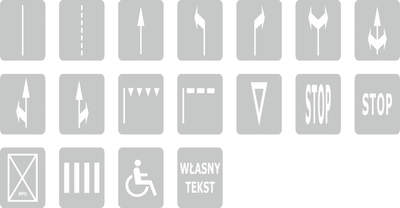Poziome znaki komunikacyjne