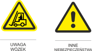 Poziome znaki ostrzegawcze