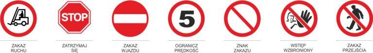 Poziome znaki zakazu